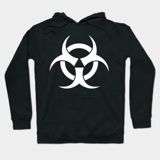 white radioactive symbol Hoodie